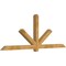 Ekena Millwork Kennewick Rough Sawn Timber Gable Bracket, Western Red Cedar, 96"W x 36"H x 4"D x 4"F, 9/12 Pitch GBW096X36X0404KEN00RWR - alternate 3